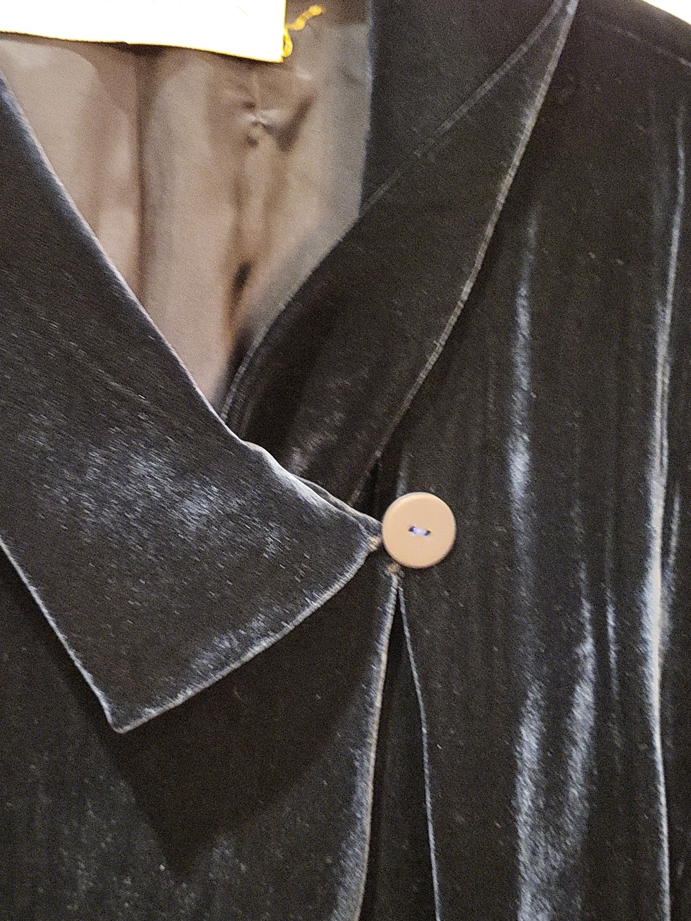 Vintage DONNA KARAN SILK VELVET black Jacket Sz 8 - Picture 5 of 9
